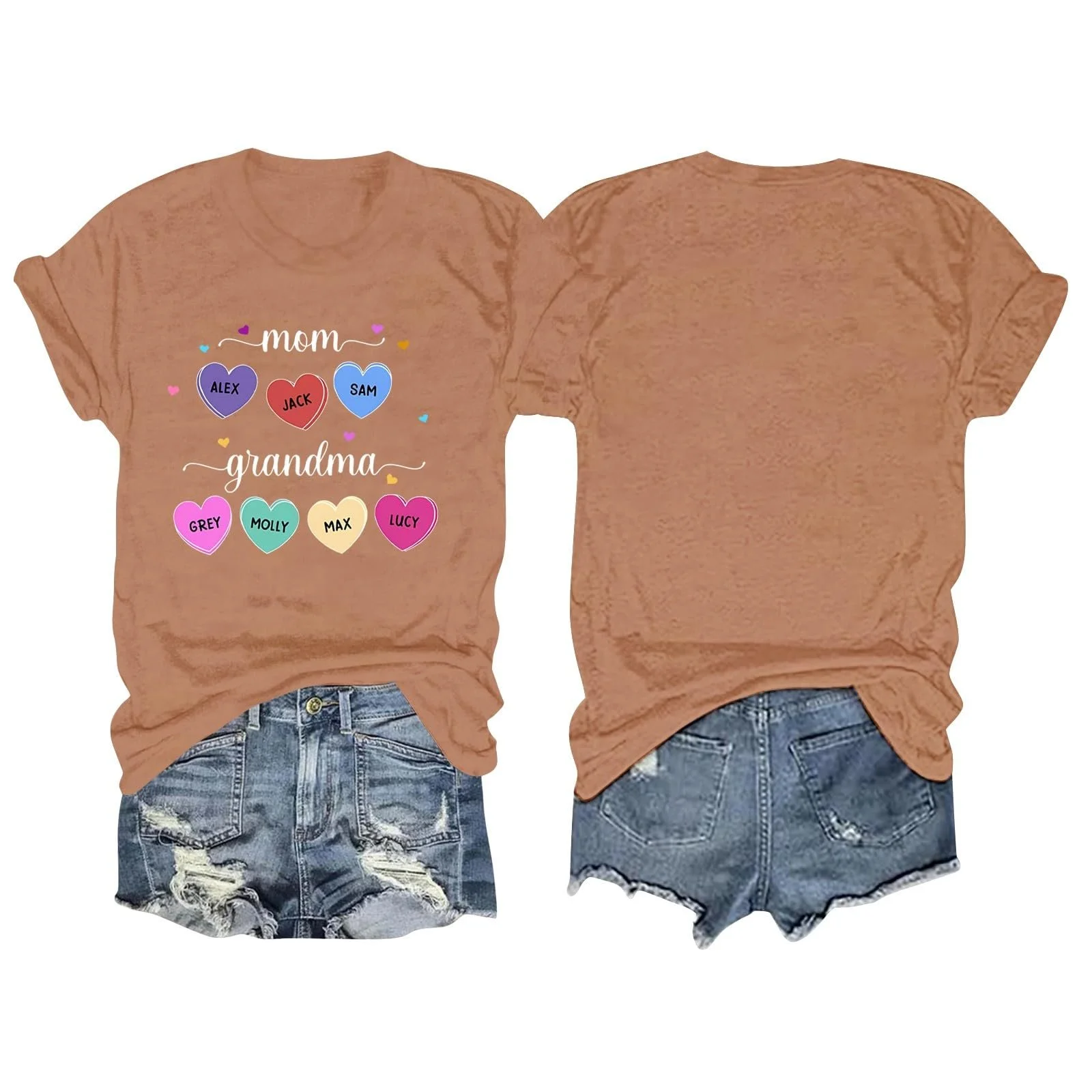 Женский рождественский свитшот 2024 Повседневная Зимняя одежда Женский С принтом Круглый вырез Стандартный Короткий рукав Повседневный, фото №3