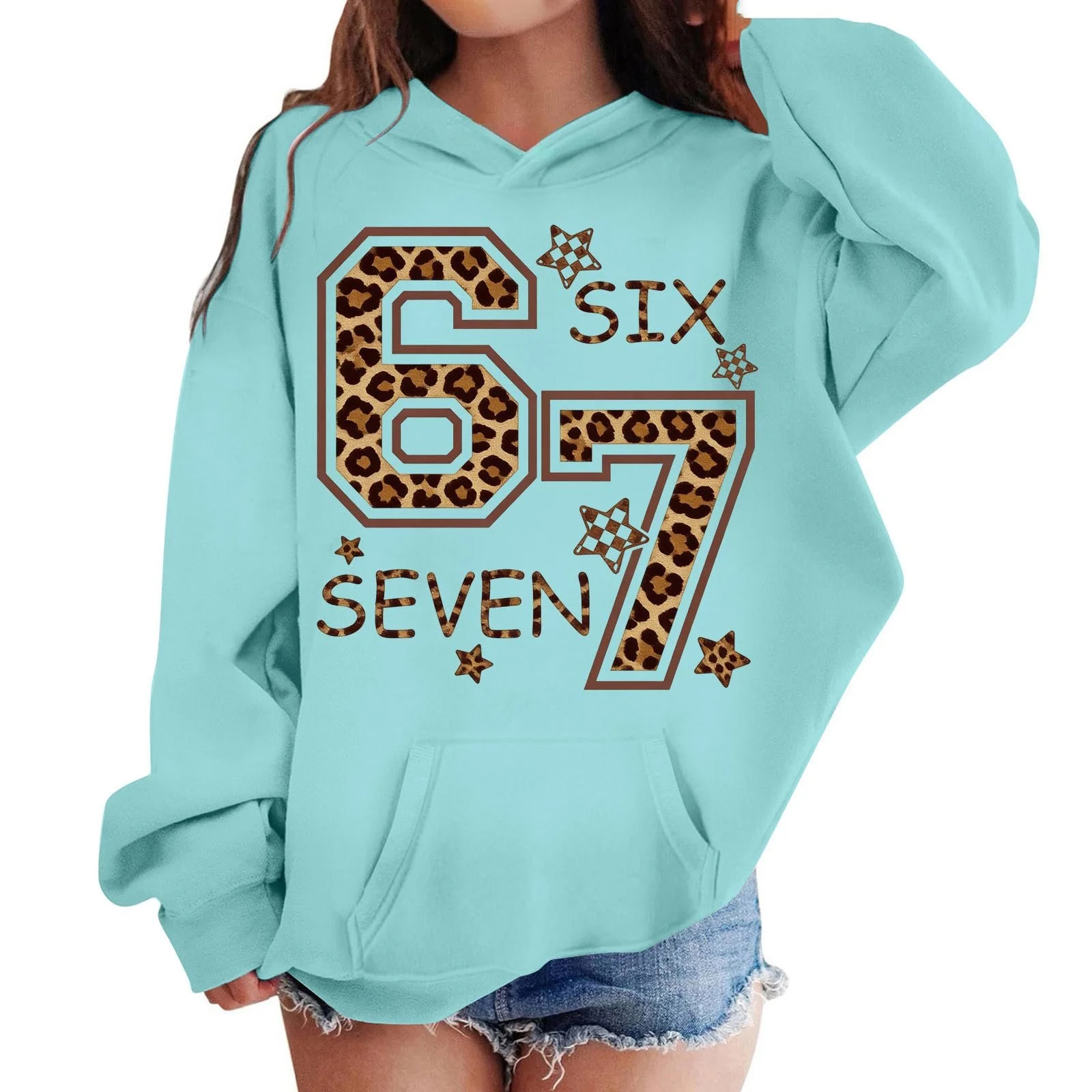 Дівчачий худі з леопардовим принтом, фото №3