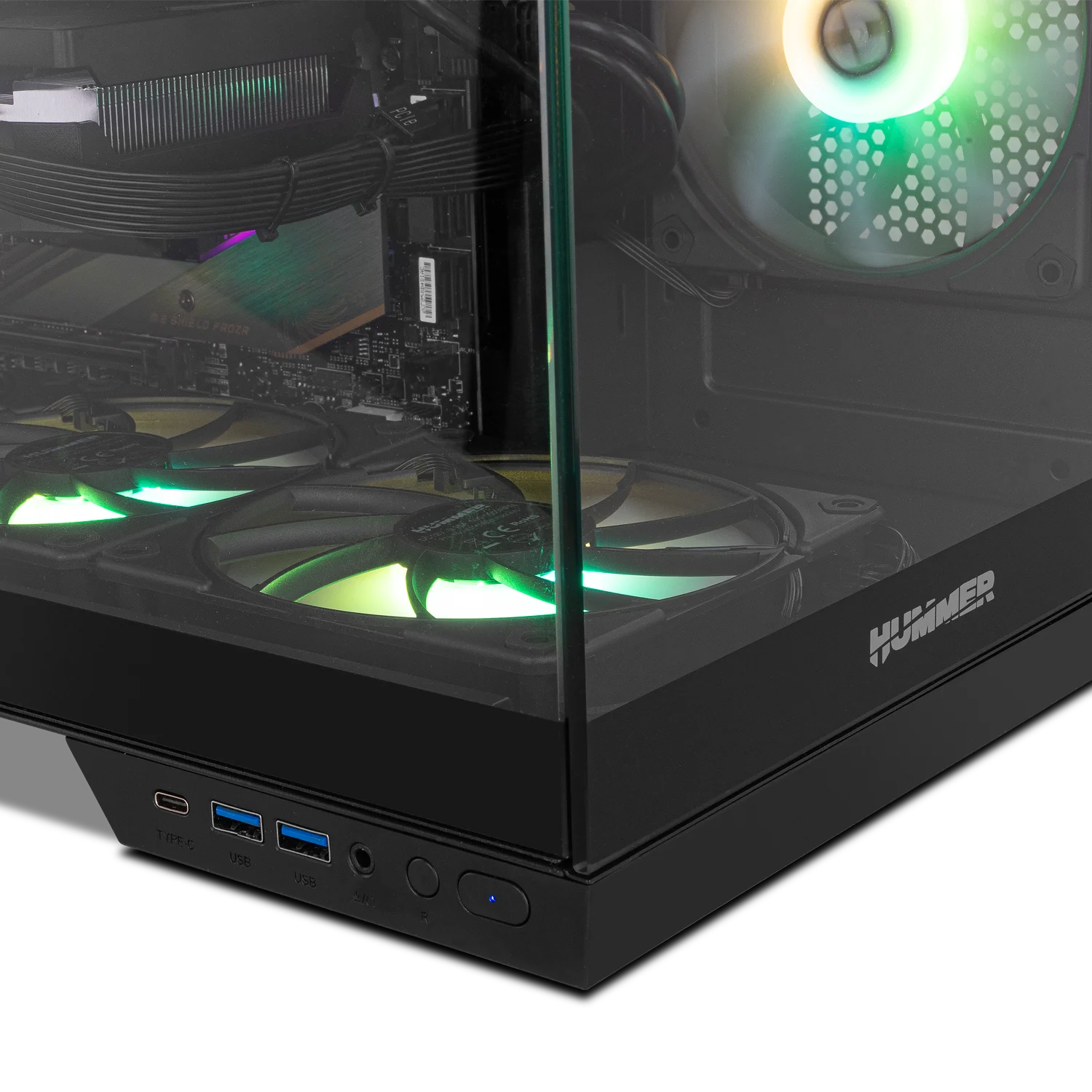 Корпус Nox Hummer Astra Neo / без БЖ / Mid-Tower / Без БП / ATX, M-ATX, ITX / USB Type-C / Панорамне стекло / Чорний, фото №12