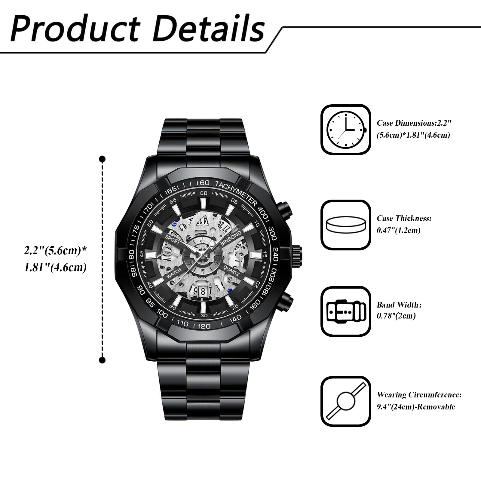 Часы JewelryWe Мужские Quartz Analogue 30 m Водонепроницаемые Бизнес Кэжуал с Нержавеющим Ремешком и Светящимися Стрелками Серебристый, фото №4 Часы JewelryWe Мужские Quartz Analogue 30 m Водонепроницаемые Бизнес Кэжуал с Нержавеющим Ремешком и Светящимися Стрелками Серебристый, фото №4