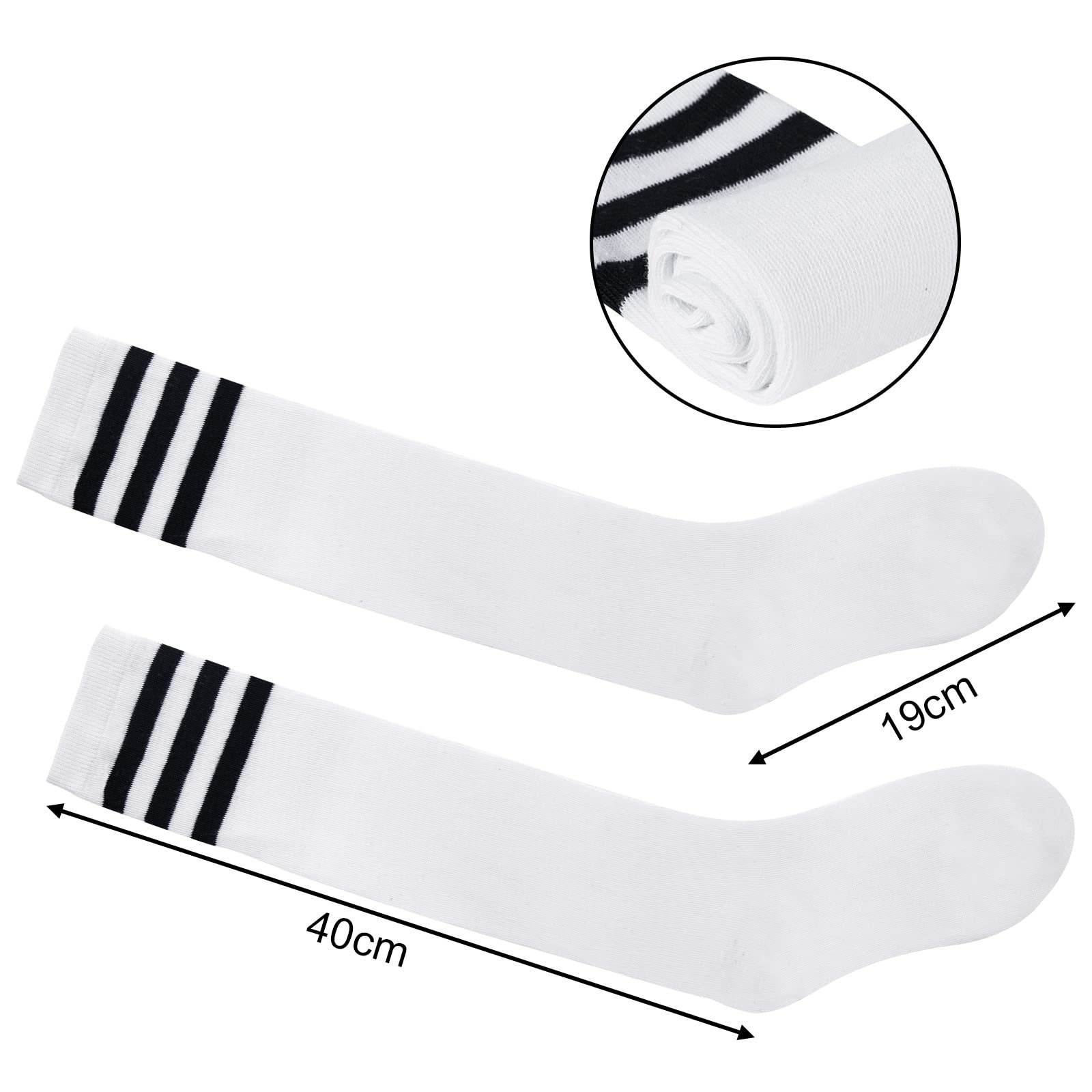 4 пары чулок выше колена, женские гольфы, длинные носки, волейбольные носки, спортивные носки, женские носки, один размер, фото №3