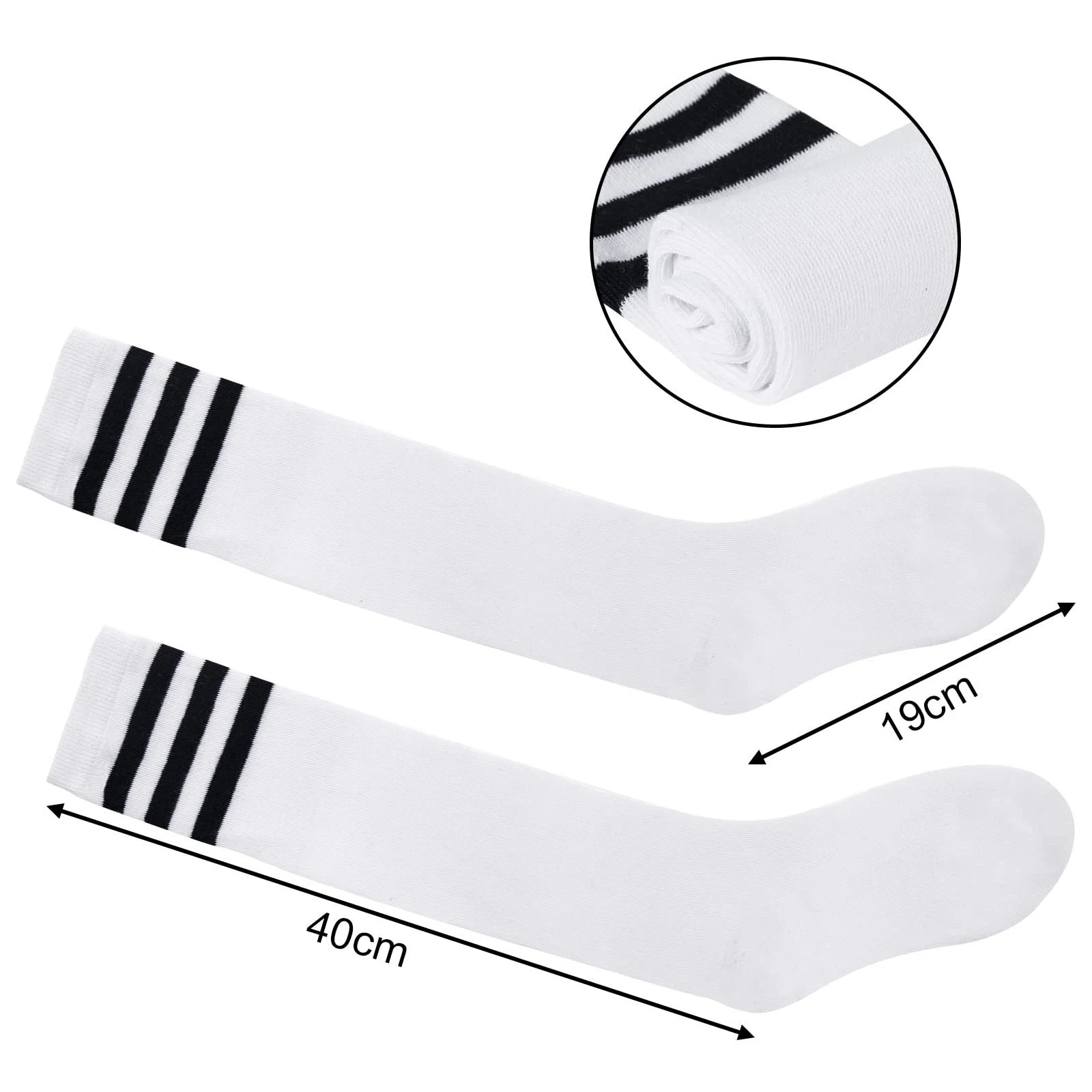 4 пари панчіх вище коліна, жіночі гольфи, фото №3