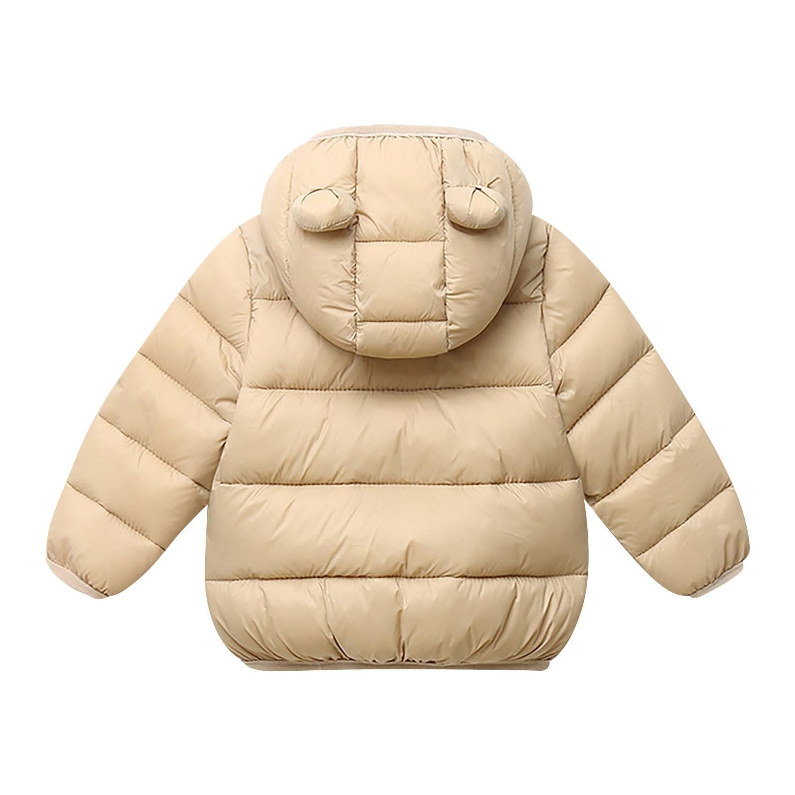 Куртка Generisch Зимняя Однотонная Хлопковая Куртка с капюшоном на молнии с карманами и ушками медвежонка, фото №4 Куртка Generisch Зимняя Однотонная Хлопковая Куртка с капюшоном на молнии с карманами и ушками медвежонка, фото №4