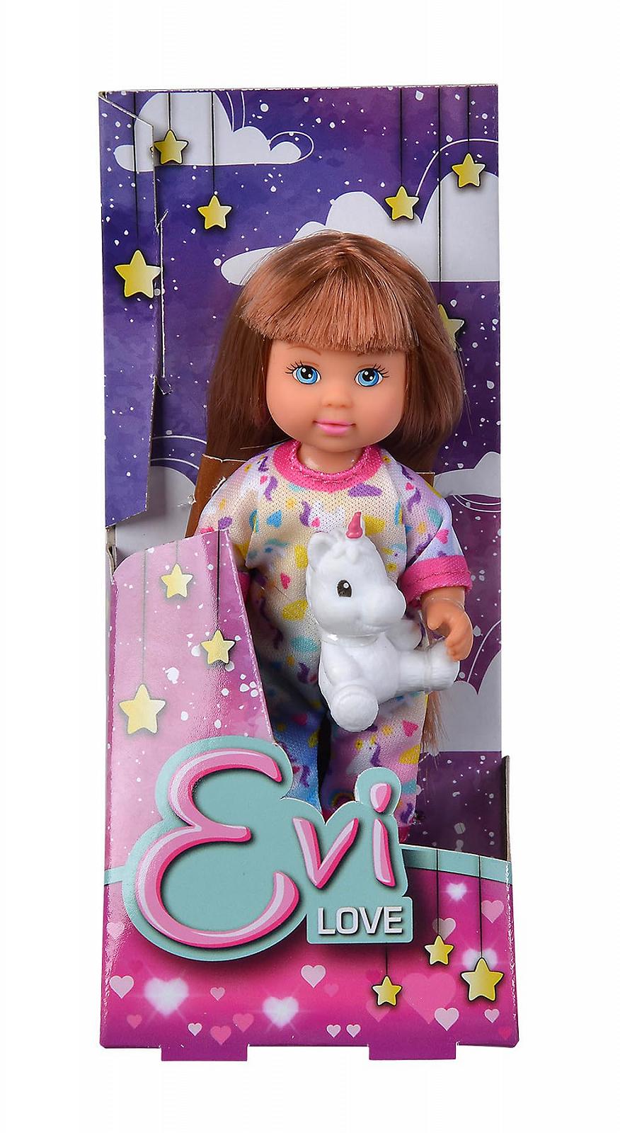 Кукла Simba Evi Love Пижама (один из 3 видов) с игрушкой-единорогом, 12 см, фото №4