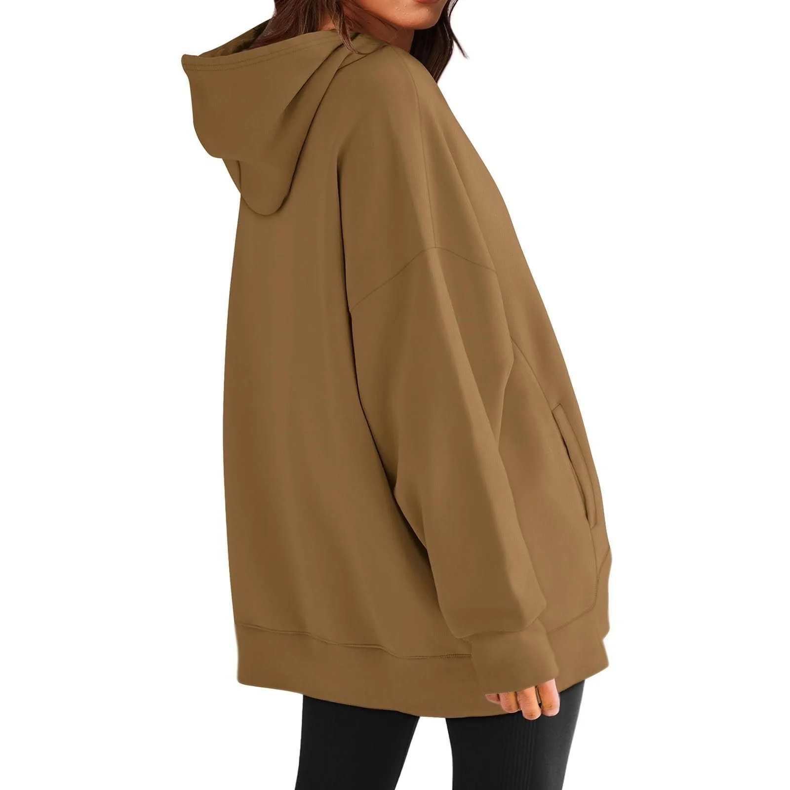 Худі Жіночий Світшот Пуловер Однотонний Довгий Рукав, фото №5