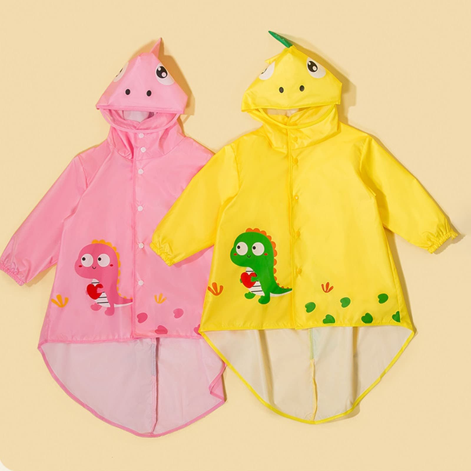 Дощовий плащ Generisch Динозавр для дівчаток з капюшоном Водонепроникний, фото №3