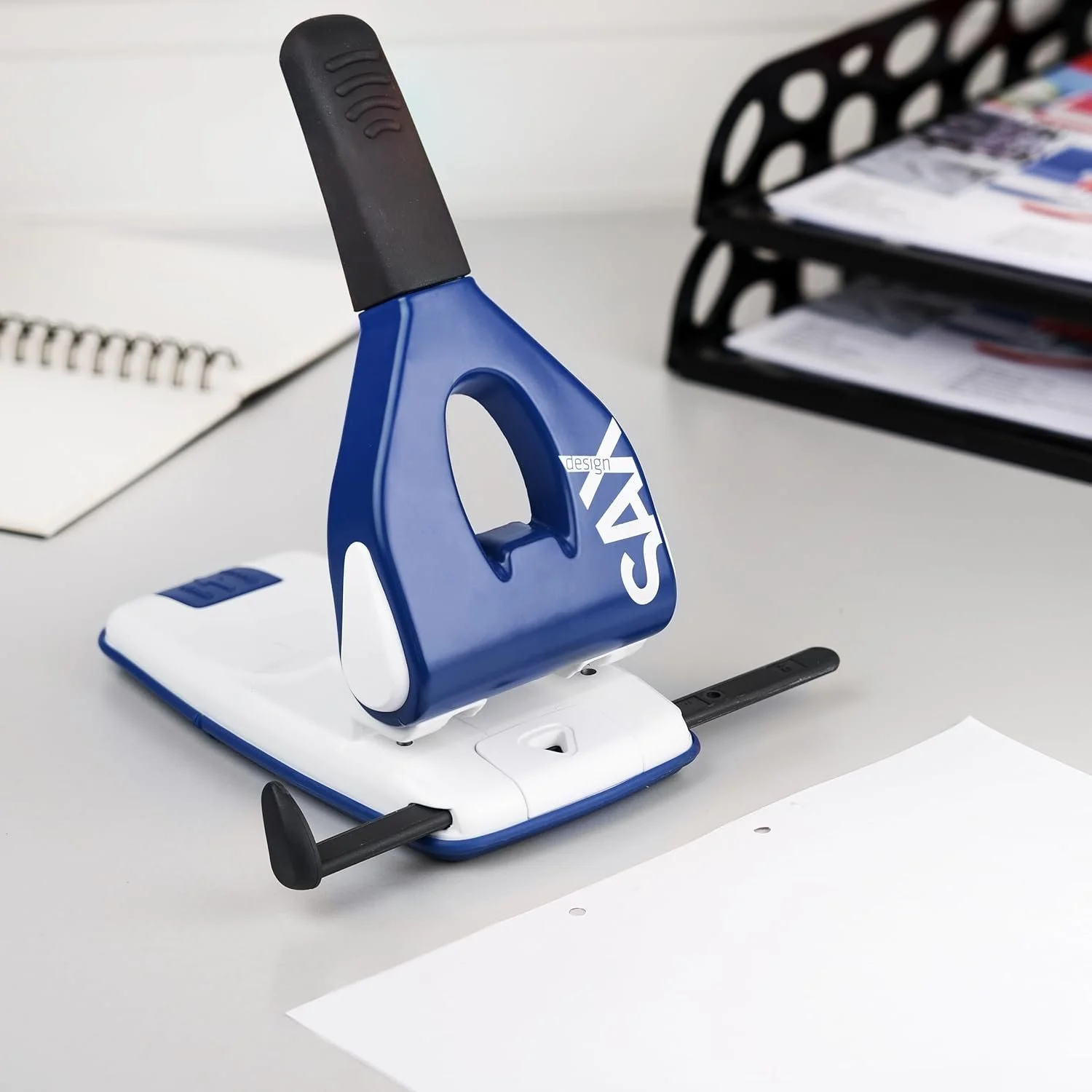 Дирокол для паперу SAX 618 Синій, фото №6