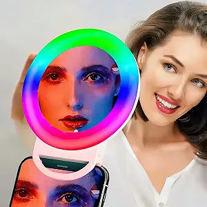 Селфи-кольцо светодиодное с зеркалом для телефона/планшета Selfie Ring Light - Фото 1