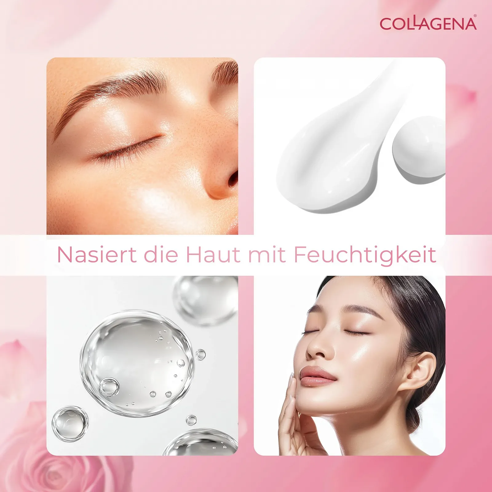Денний крем для обличчя COLLAGENA Rose Essential Day Cream з трояндовою олією та пептидами колагену зволожуючий 50 мл, фото №6 Денний крем для обличчя COLLAGENA Rose Essential Day Cream з трояндовою олією та пептидами колагену зволожуючий 50 мл, фото №6