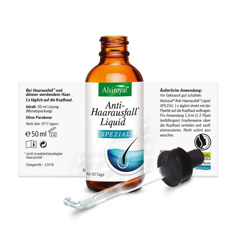 Рідина проти випадіння волосся Alsiroyal Anti-Hair Loss Liquid Special (50 мл) - Рослинна сироватка для волосся, фото №12 Рідина проти випадіння волосся Alsiroyal Anti-Hair Loss Liquid Special (50 мл) - Рослинна сироватка для волосся, фото №12