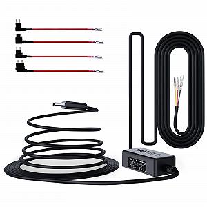 Комплект для підключення VANTRUE USB-C з 2 рівнями та кабелем Acc для всіх відеореєстраторів, від 12 В/24 В до 5 В, тримач запобіжника з захистом від низької напруги, режим паркування 24 години, сумісний з іншими відеореєстраторами USB-C - Фото 1