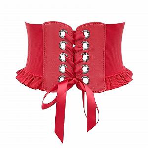 Поясной ремень женский корсет широкий ремень-обертка Obi для шнуровки Punk Metal Waist Chain Belt цепочка женский корсетный ремень, черный пояс для талии для женщин - Фото 1