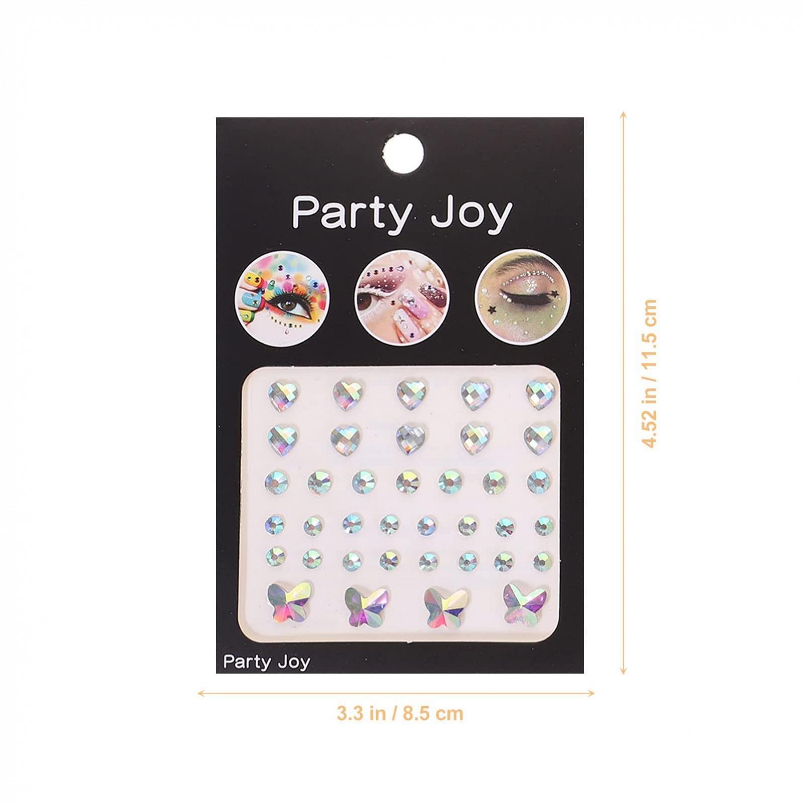 Наклейки Стразы для глаз FRCOLOR 12 листов, драгоценности для лица, наклейки для ногтей, драгоценности для тела, смола с клеевой вставкой, фото №5