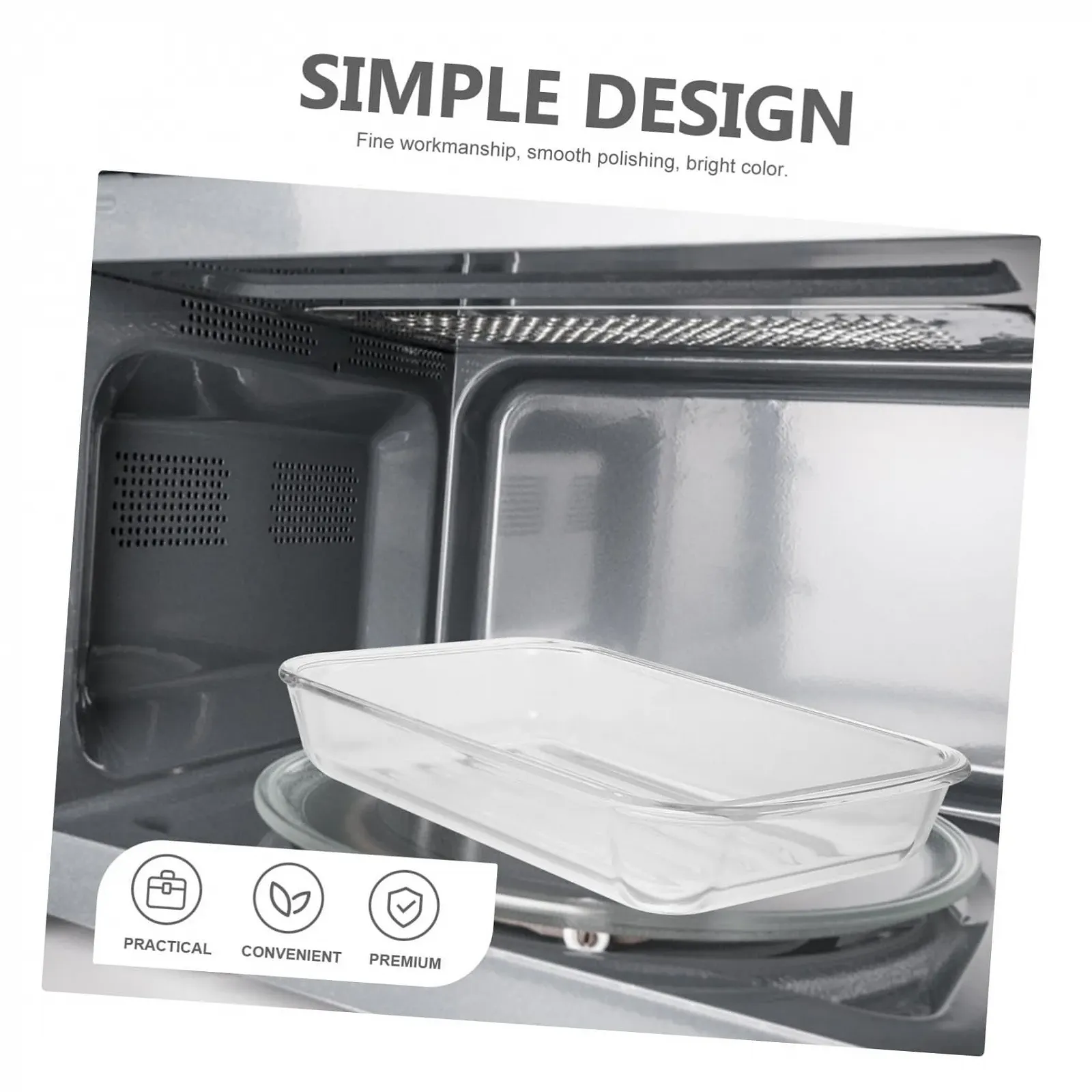 Стеклянная форма для запекания с двойными ручками термостойкая для посудомоечной машины, фото №9