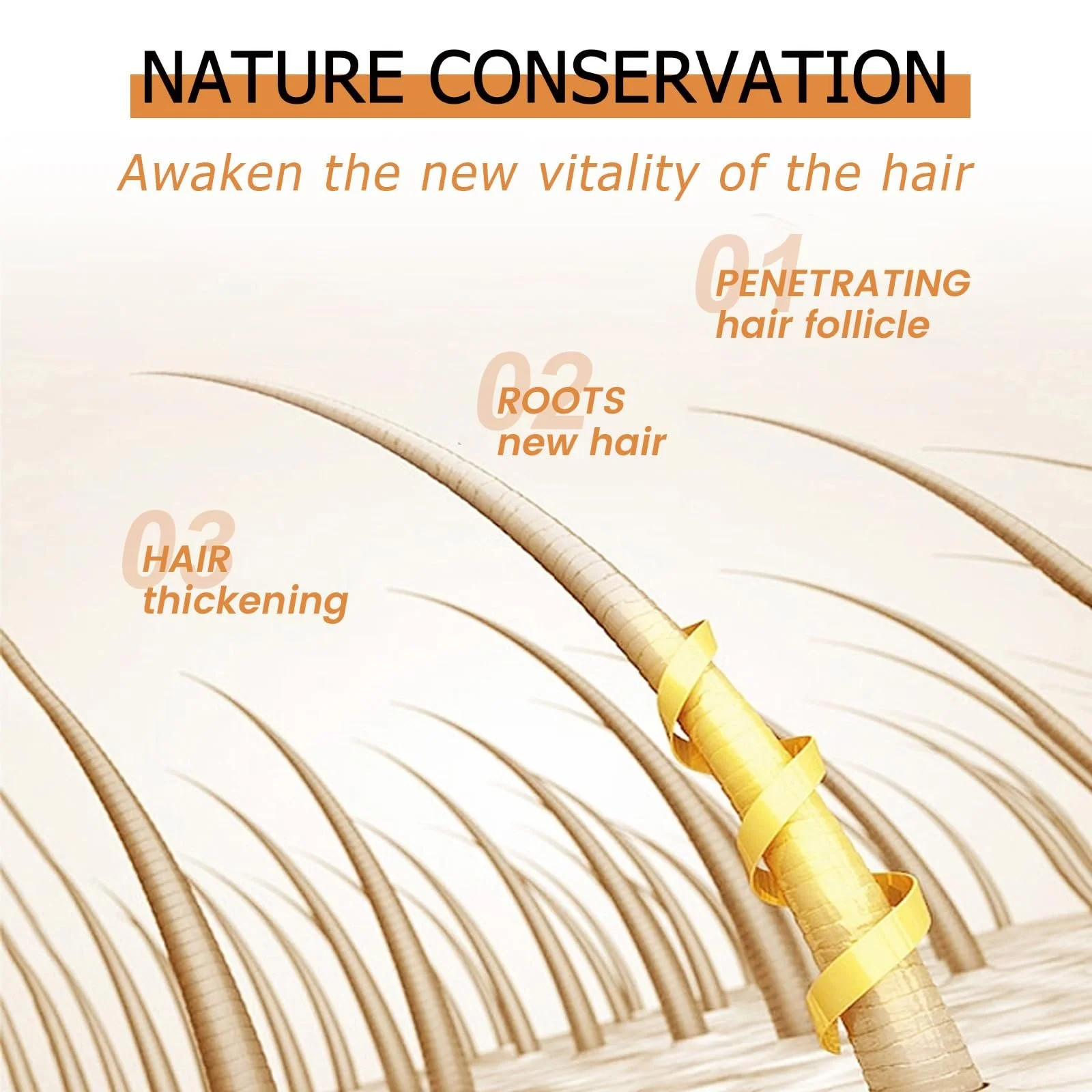 Ампули для зміцнення волосся Tkekruh 7 x 2 мл, Сироватка для росту волосся, Засіб для росту волосся для жінок і чоловіків, фото №7