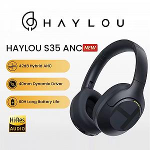 Навушники HAYLOU S35 Hi-Res ANC Multipoint BT5.2 60 год Black - Фото 1