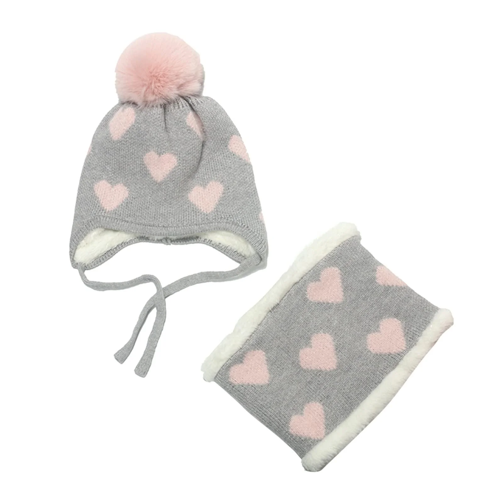 Дитяча шапка флісова зимова, шапка-шарф з помпоном, фото №1 Дитяча шапка флісова зимова, шапка-шарф з помпоном, фото №1