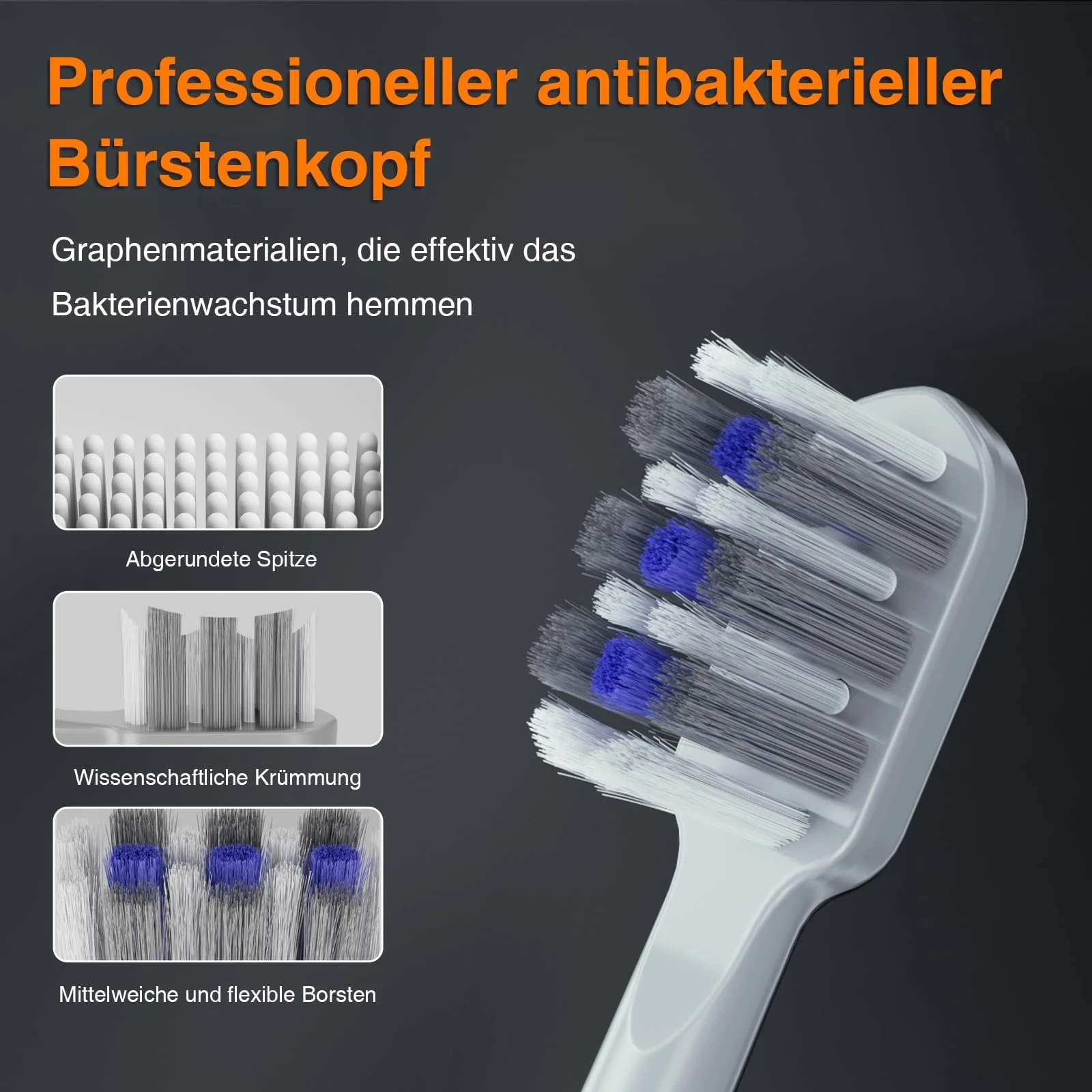 Электрическая зубная щетка GearOra с UVC-стерилизацией антибактериальная Серебристая, фото №5