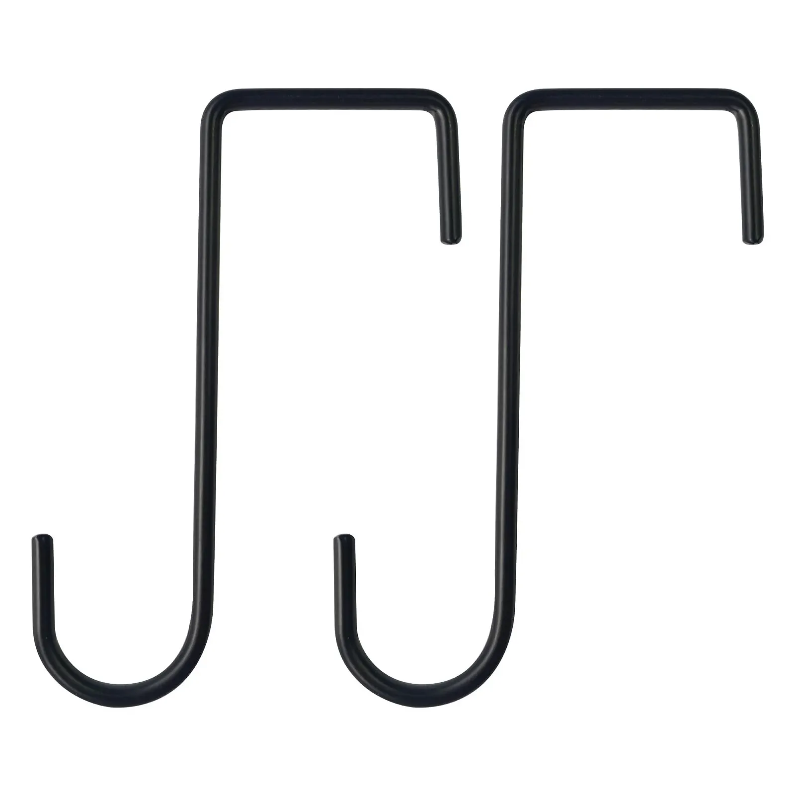 Гачки для підвішування S-подібні 2 шт. Металеві для огорожі, патіо та балкона Чорні, фото №1