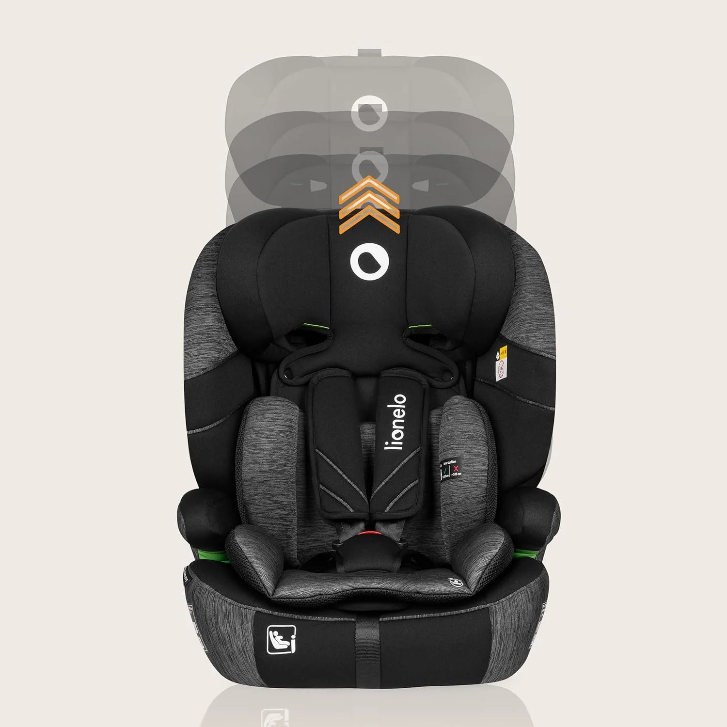 Детское автокресло Lionelo Levi One i-Size / 76–150 см / Черно-серый, фото №6