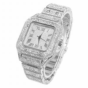 Купити Чоловічий наручний годинник HALUKAKAH Iced Out / Кварцовий механізм / Платинове напилення / Інкрустація кристалами VVS / Водонепроникність 3 ATM / (WS-HAJWEUWT0014) - Фото 1 Чоловічий наручний годинник HALUKAKAH Iced Out / Кварцовий механізм / Платинове напилення / Інкрустація кристалами VVS / Водонепроникність 3 ATM / (WS-HAJWEUWT0014) - Фото 1