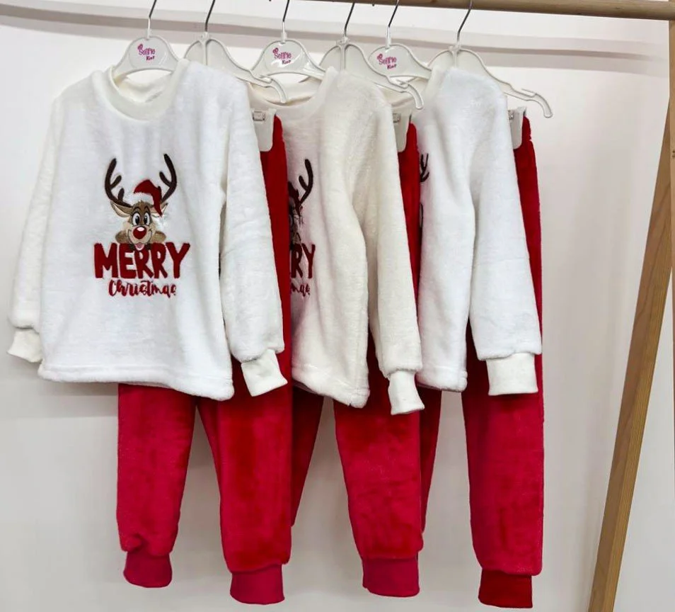 Тепла новорічна піжама для дітей від 98 до 158 см, фото №1