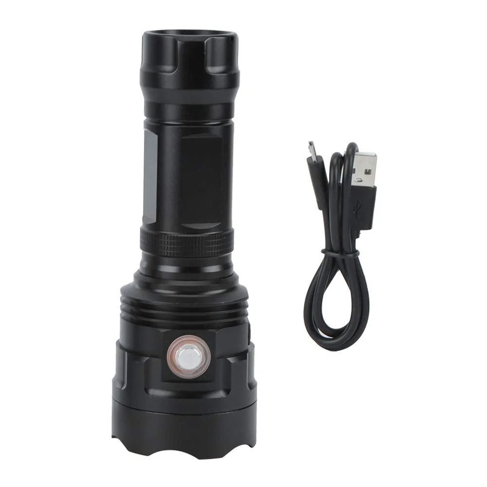 LED Ліхтарик 300-500 м USB Перезаряджуваний та Захист від негоди IPX5 6 Режимів для Пішого туризму/Кемпінгу/Надзвичайних ситуацій 7500K Біле світло, Функція SOS (T1U-90), фото №1