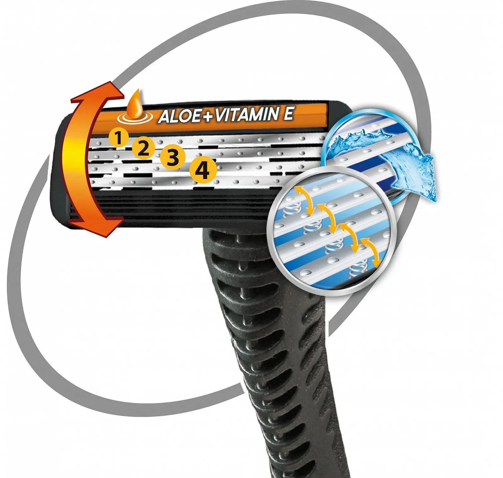 Станок для бритья BIC Flex 4 штуки, фото №5
