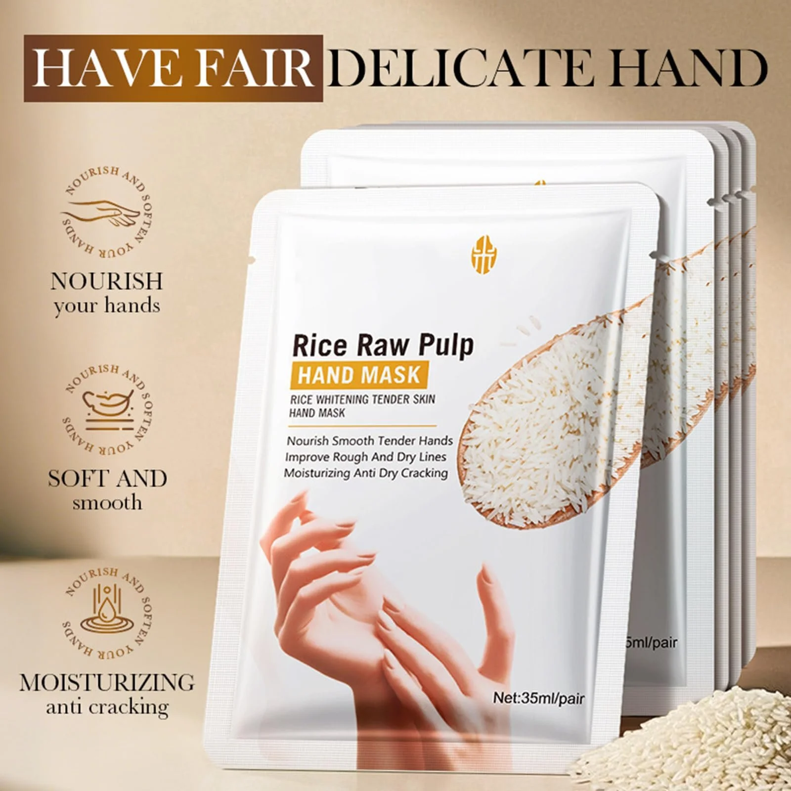 Крем для рук Reis, 2 шт + Маска для рук, 2 шт, зволожуючий, фото №7