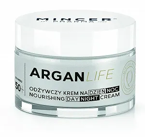 Крем для обличчя Mincer Pharma Argan Life 50+ живильний проти зморшок розгладжувальний денний та нічний 50 мл ціна на synthetic.ua - Фото 1 Крем для обличчя Mincer Pharma Argan Life 50+ живильний проти зморшок розгладжувальний денний та нічний 50 мл synthetic.ua - Фото 1