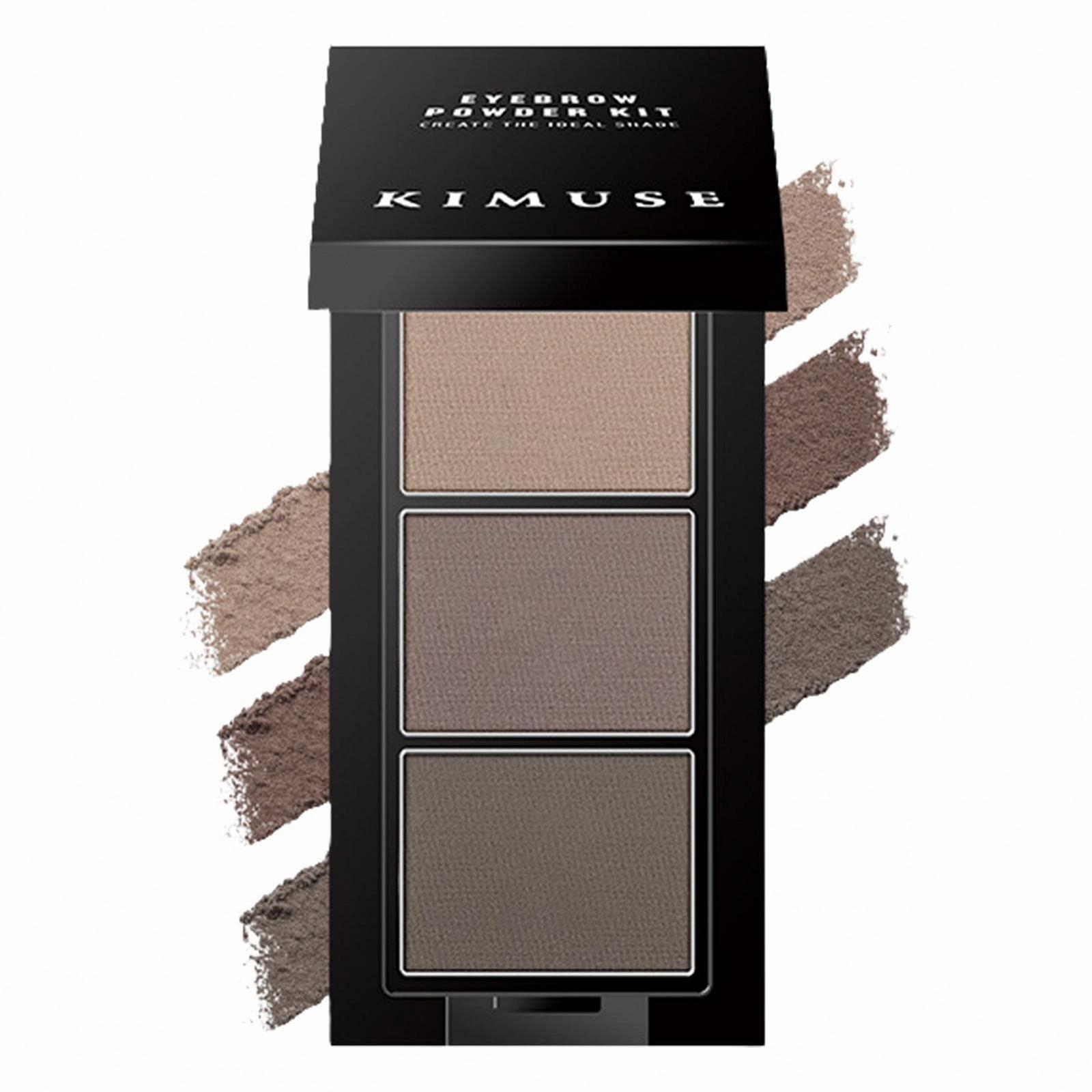 Пудра для бровей 3 Color Eyebrow Powder Set двухсторонняя кисточка водостойкая, фото №1