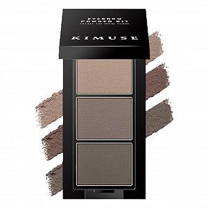 Пудра для бровей 3 Color Eyebrow Powder Set двухсторонняя кисточка водостойкая - Фото 1