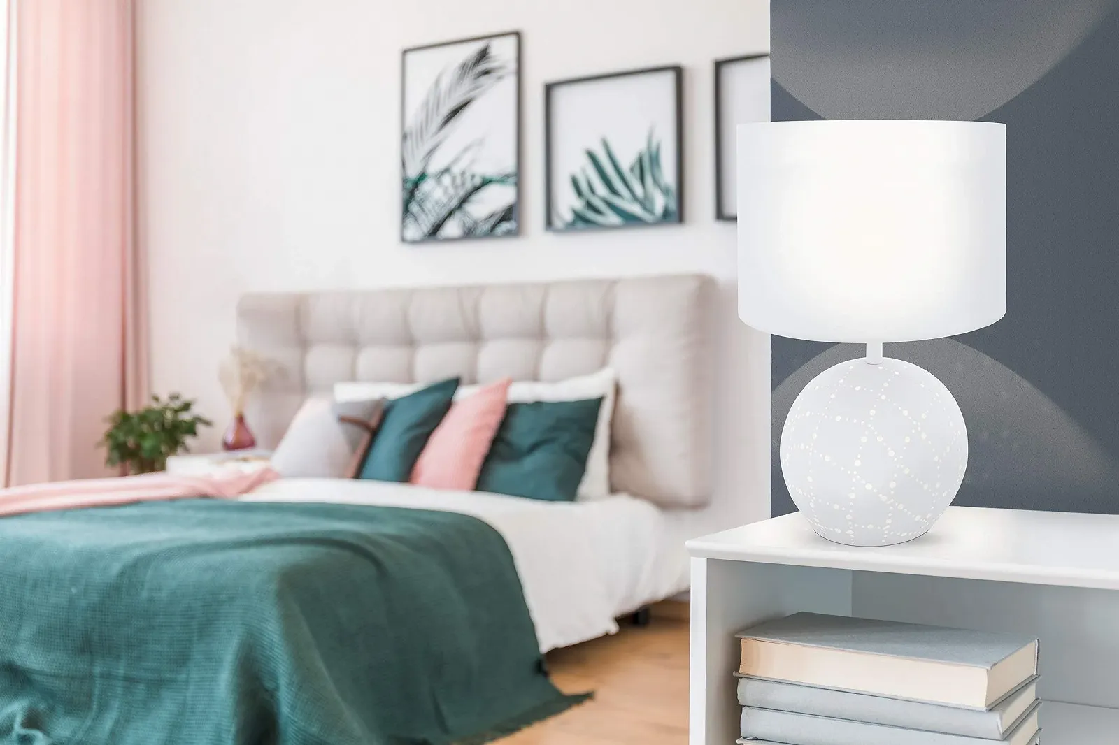 Настільна лампа EGLO Montalbano 2xE27 23 см Білий, фото №2