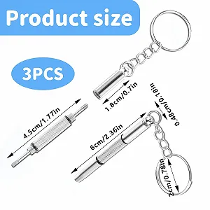 Набір викруток 3 в 1 з нержавіючої сталі 3 предмети Срібний synthetic.ua - Фото 1