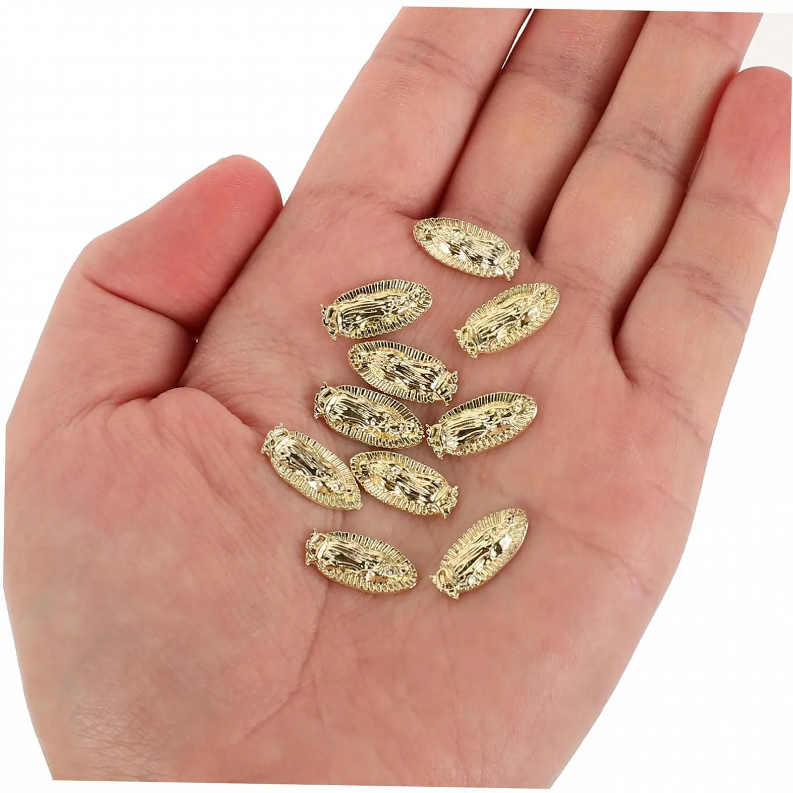 Прикраси для манікюру Метал Healvian Модні Діва Золотий, фото №6