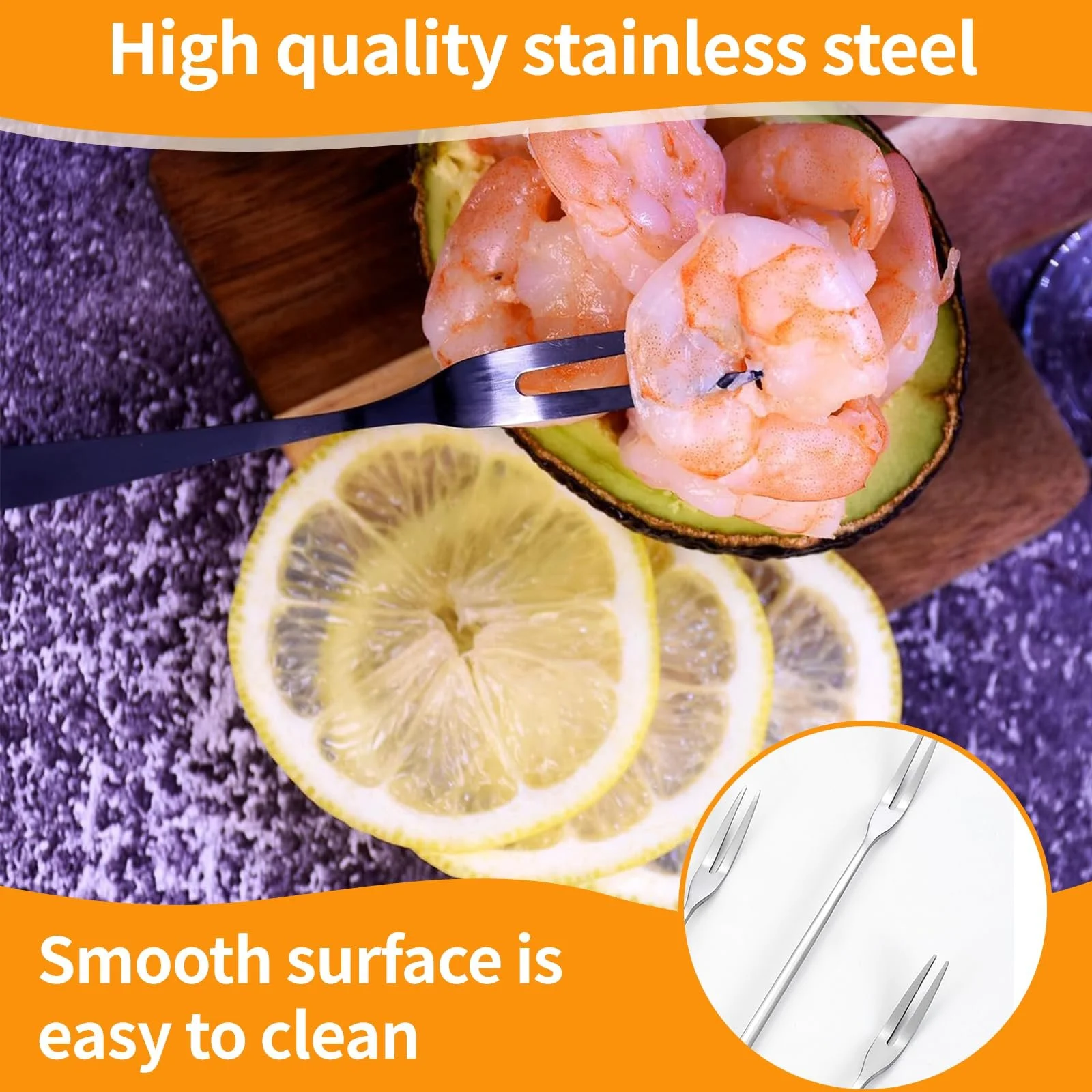 Набор ложек для оливок и вилок для огурцов Olive, ложка из нержавеющей стали с прорезями для банки с огурцами, шпажки для оливок с длинной ручкой, идеально подходит для подачи оливок, огурцов и десертов, 4 штуки, фото №5