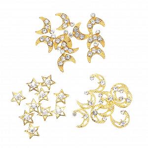 Украшения для ногтей WOONEKY Луна Звезда 30шт - Фото 1