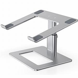 Підставка для ноутбука GOKEDA, ергономічна регульована для комп'ютера, тримач висоти з алюмінієвого сплаву, сумісна з MacBook Air Pro, Dell, HP, Lenovo Samsung (більшість ноутбуків 11-17 дюймів) - Фото 1