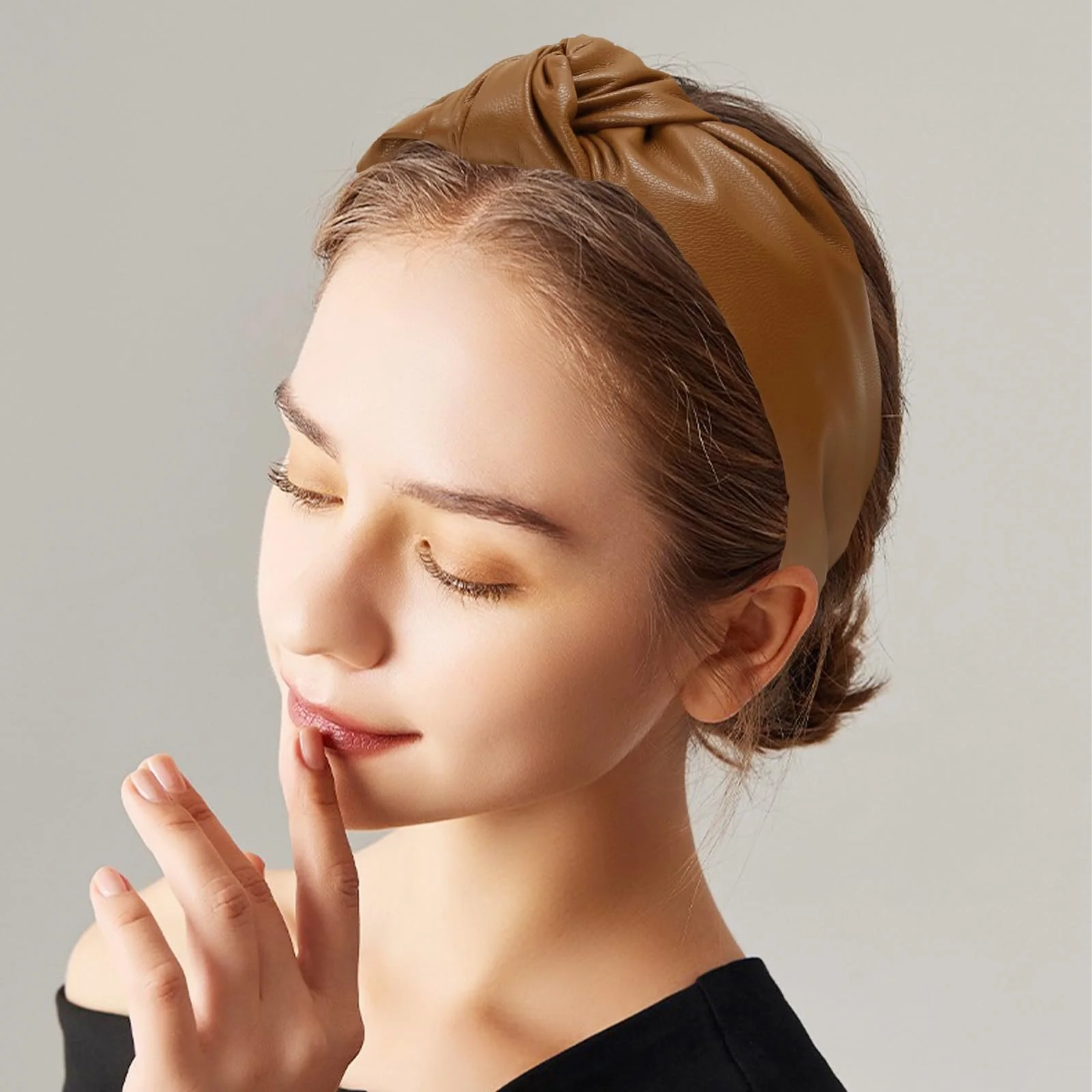 Обруч Вузлом Шкіряний для жінок, фото №4