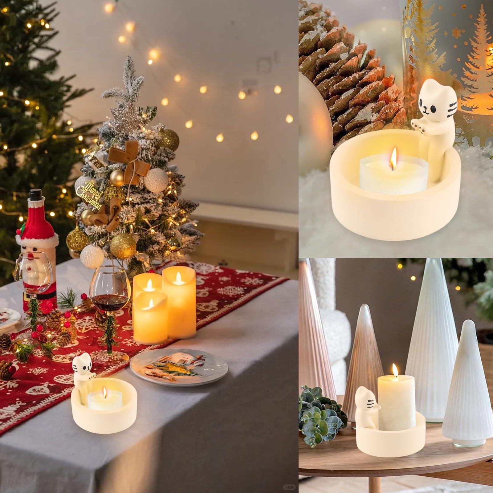 Подсвечник Cat Tea Light Cat Paw Warmer Черный, фото №7