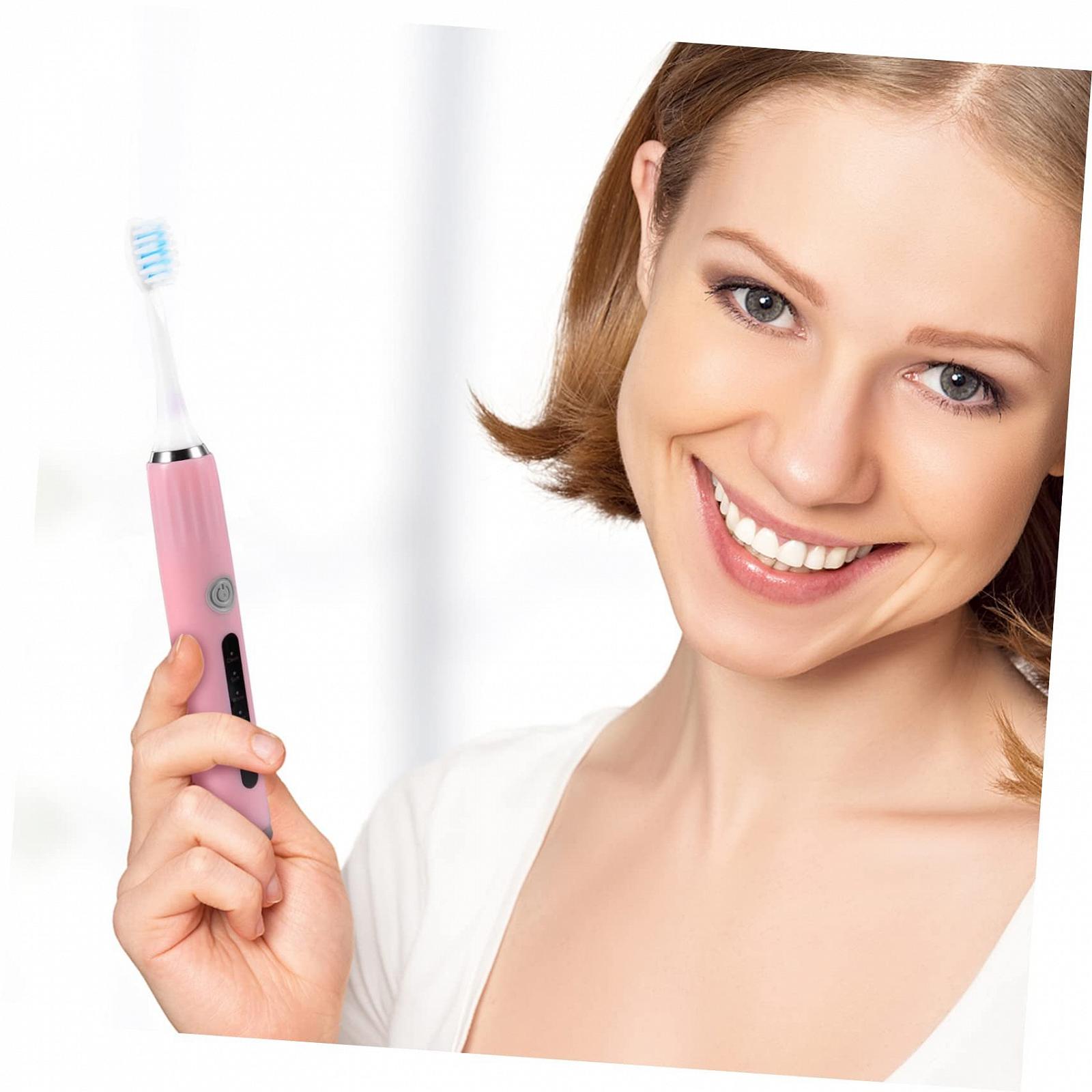 Електрична зубна щітка Gatuida для дорослих та дітей 5 насадок ABS, фото №4