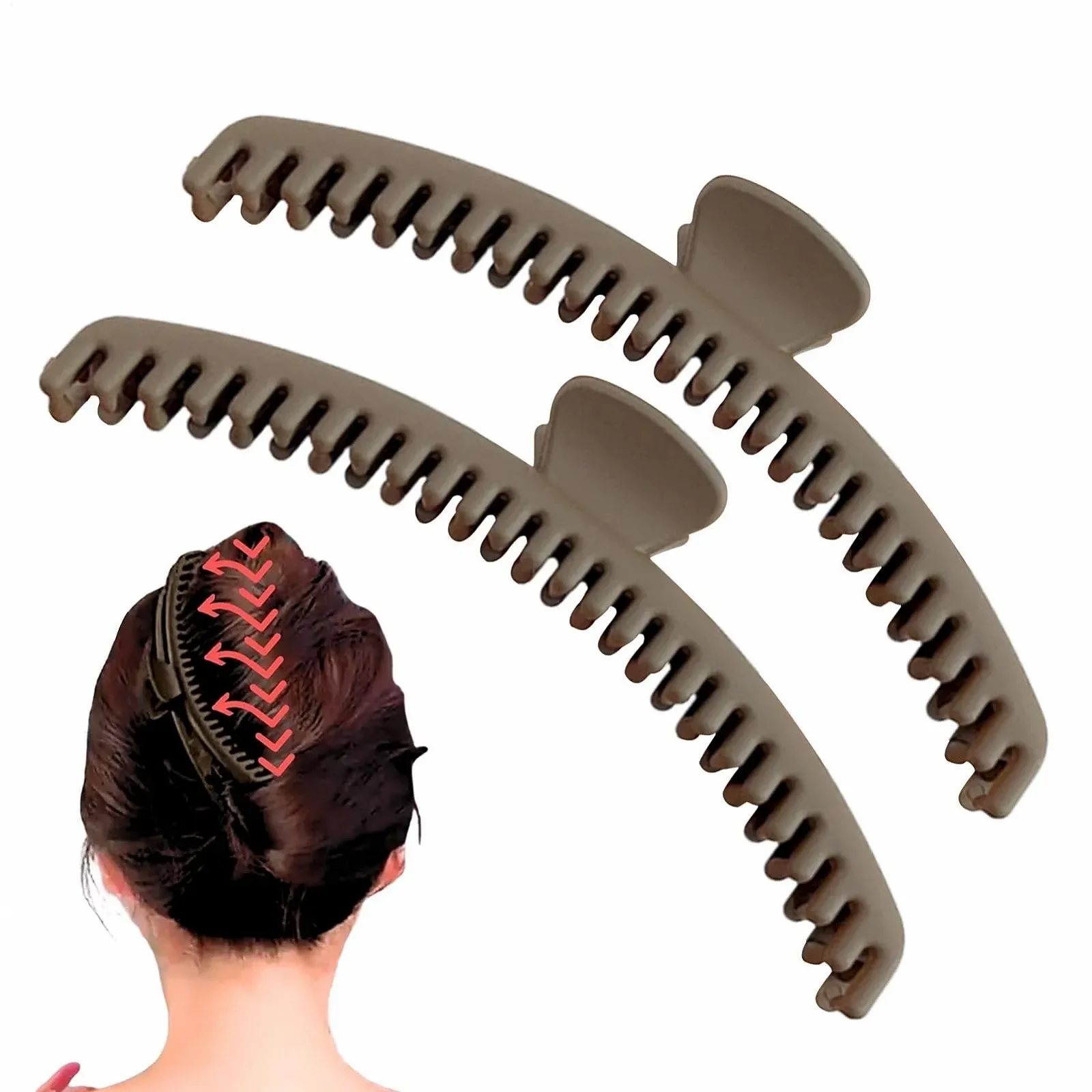 Заколки для волос Женские банановые заколки для волос Klaue Маленькие заколки для волос 4 шт Большие палочки Тонкие броши Сильная фиксация, фото №9