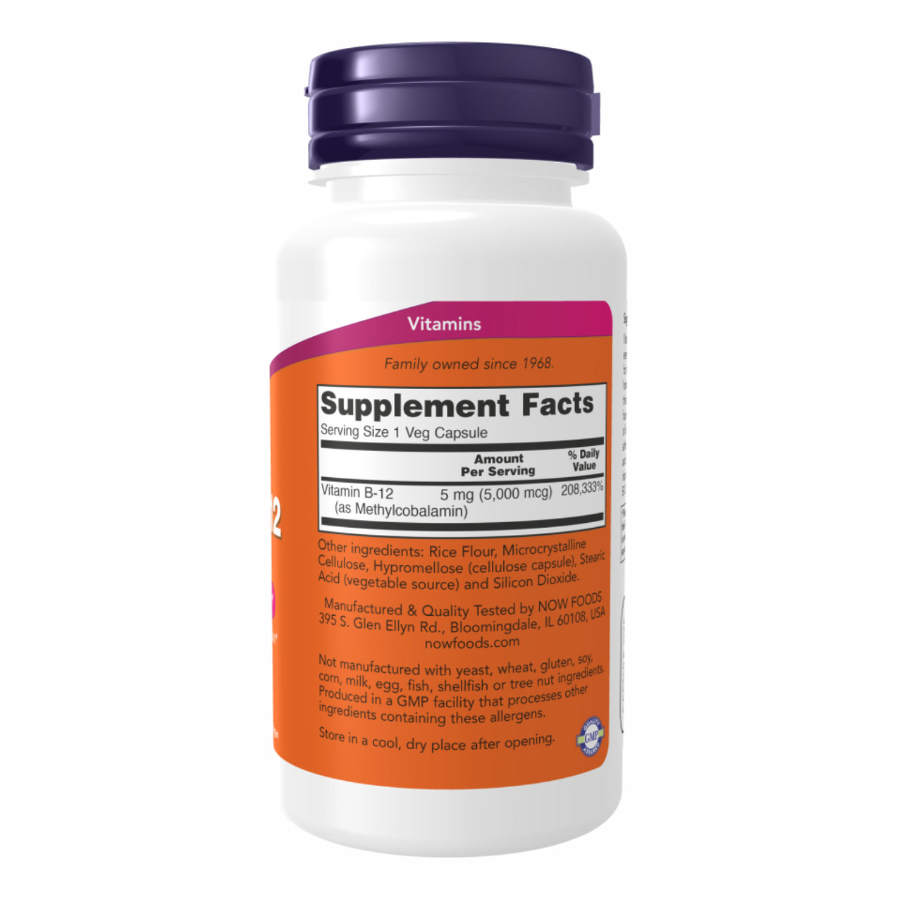 Methyl B-12 5,000mcg 90 vcaps, фото №2