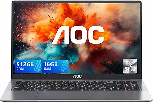 Ноутбук 15.6" AOC TX15 Intel N150 RAM 16GB SSD 512GB Windows 11 Pro Алюмінієвий корпус - Фото 1