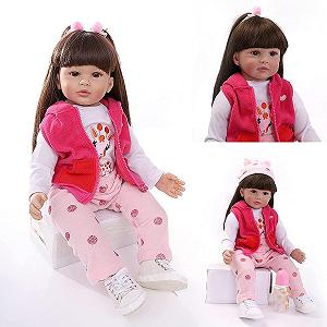 Кукла Tudofttg Reborn, 60 см, реалистичная, мягкий силикон, девочка synthetic.ua - Фото 1