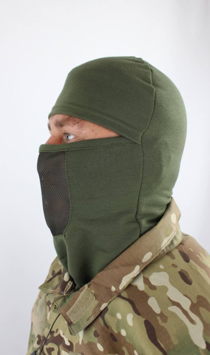 Балаклава тактическая с сеткой двунитка вискозная ВСУ ЗСУ 20221923 8077 хаки, фото №5 Балаклава тактическая с сеткой двунитка вискозная ВСУ ЗСУ 20221923 8077 хаки, фото №5