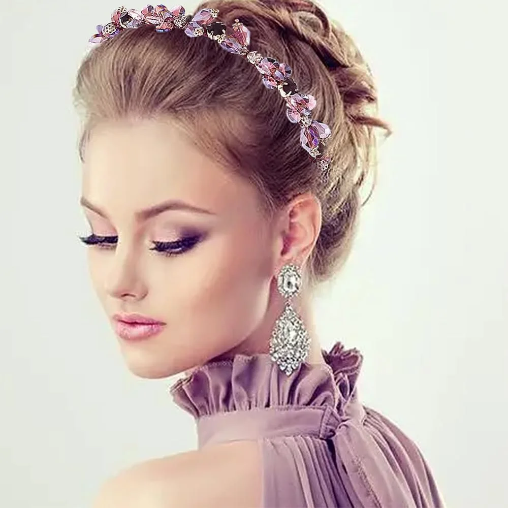 Обруч для волосся зі стразами Модний, фото №7