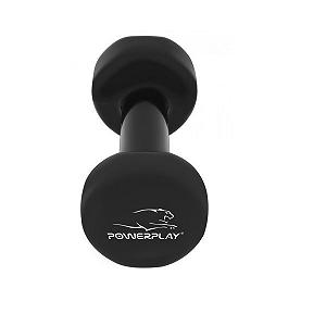 Гантель вінілова PowerPlay 1,5 кг PP_4121 Чорна 1шт - Фото 1