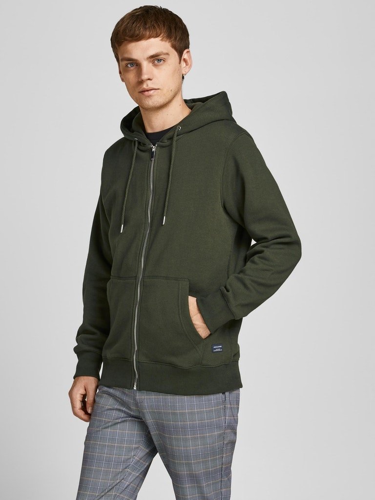 Свитшот Jack&Jones BASIC SWEAT ZIP HOOD NOOS 12191895 REG FIT Зеленый XXL, фото №2