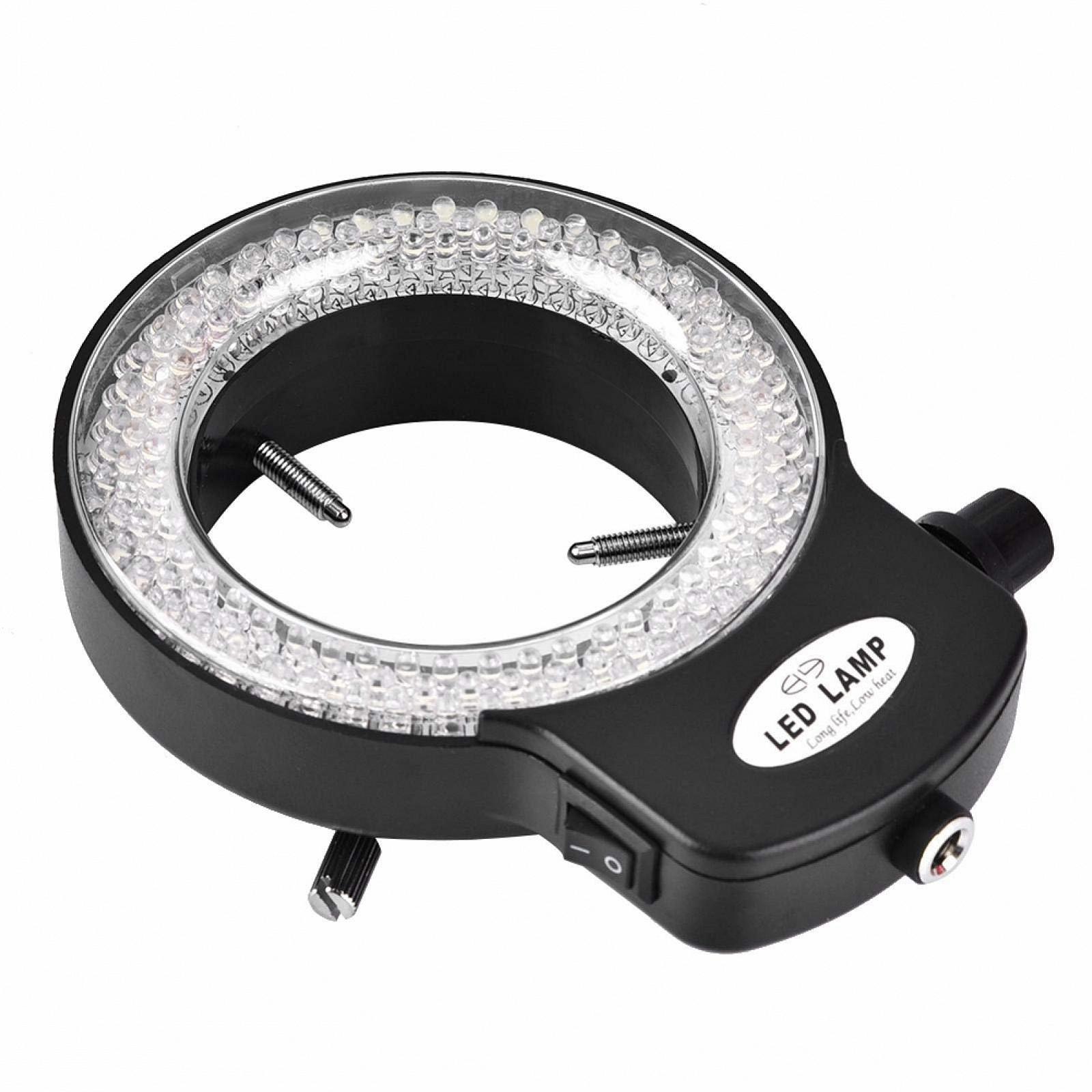 Камера для мікроскопа LED Akozon 144 LEDs 4.5W Кільцева лампа Регульована яскравість 64мм Аксесуари для мікроскопа Чорний, фото №8